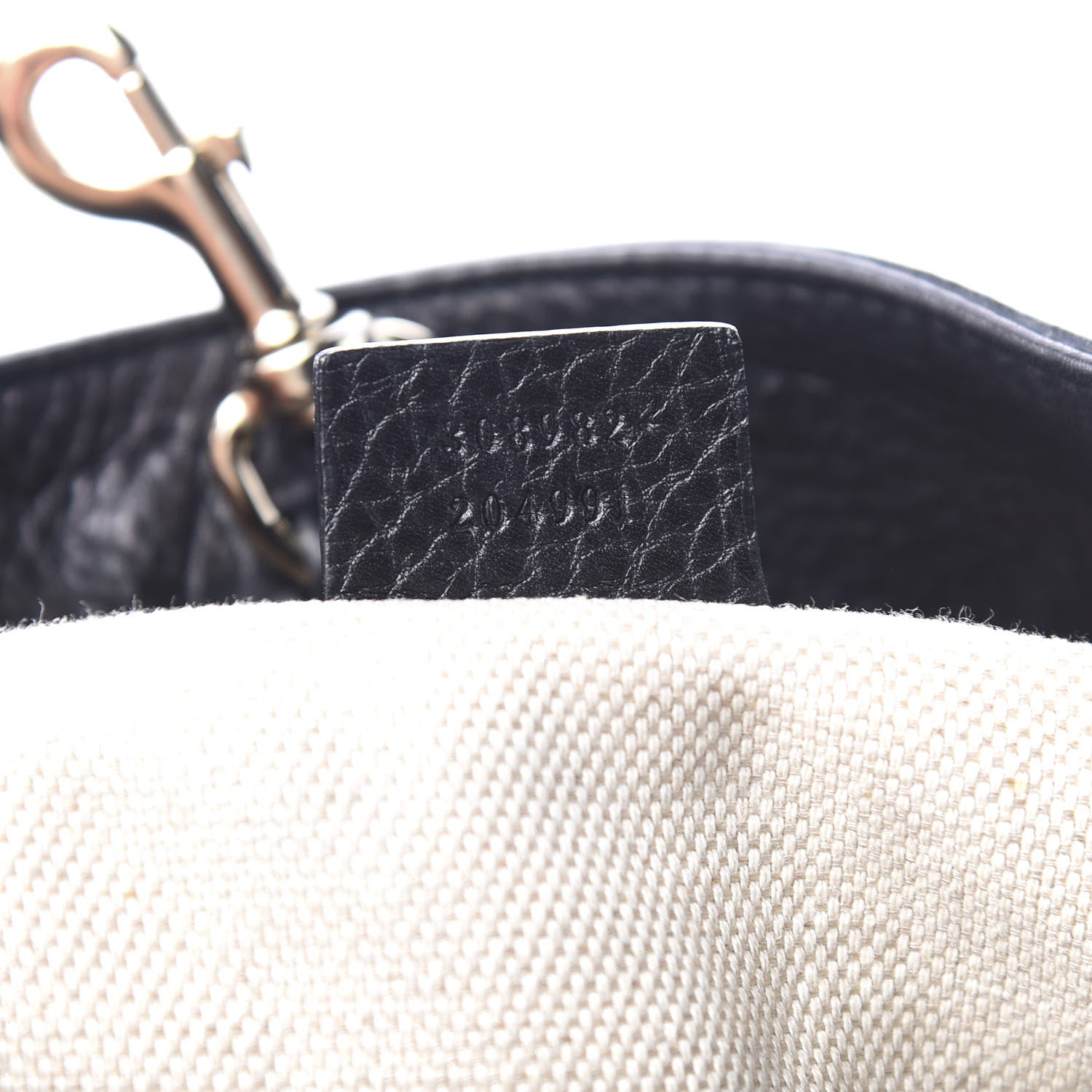 Gucci Pebbled Calfskin Medium Soho Chain Shoulder Bag Black 6 of 9