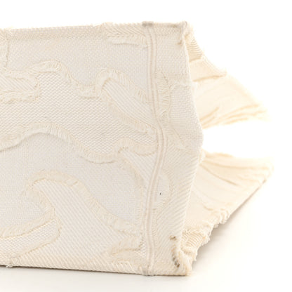 Christian Dior Canvas Embroidered Camouflage Large Book Tote White 10 of 22