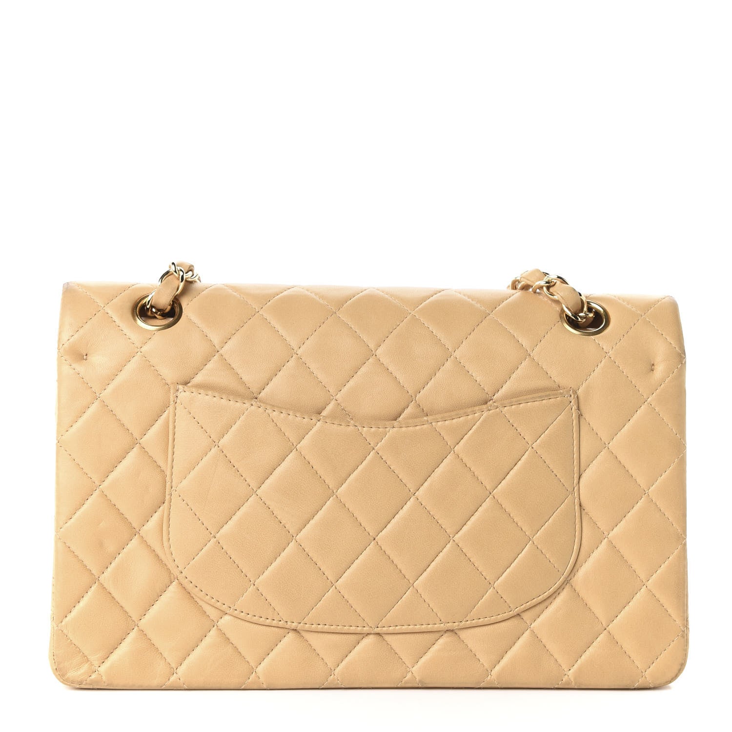 Chanel Lambskin Quilted Medium Double Flap Beige 4 of 19