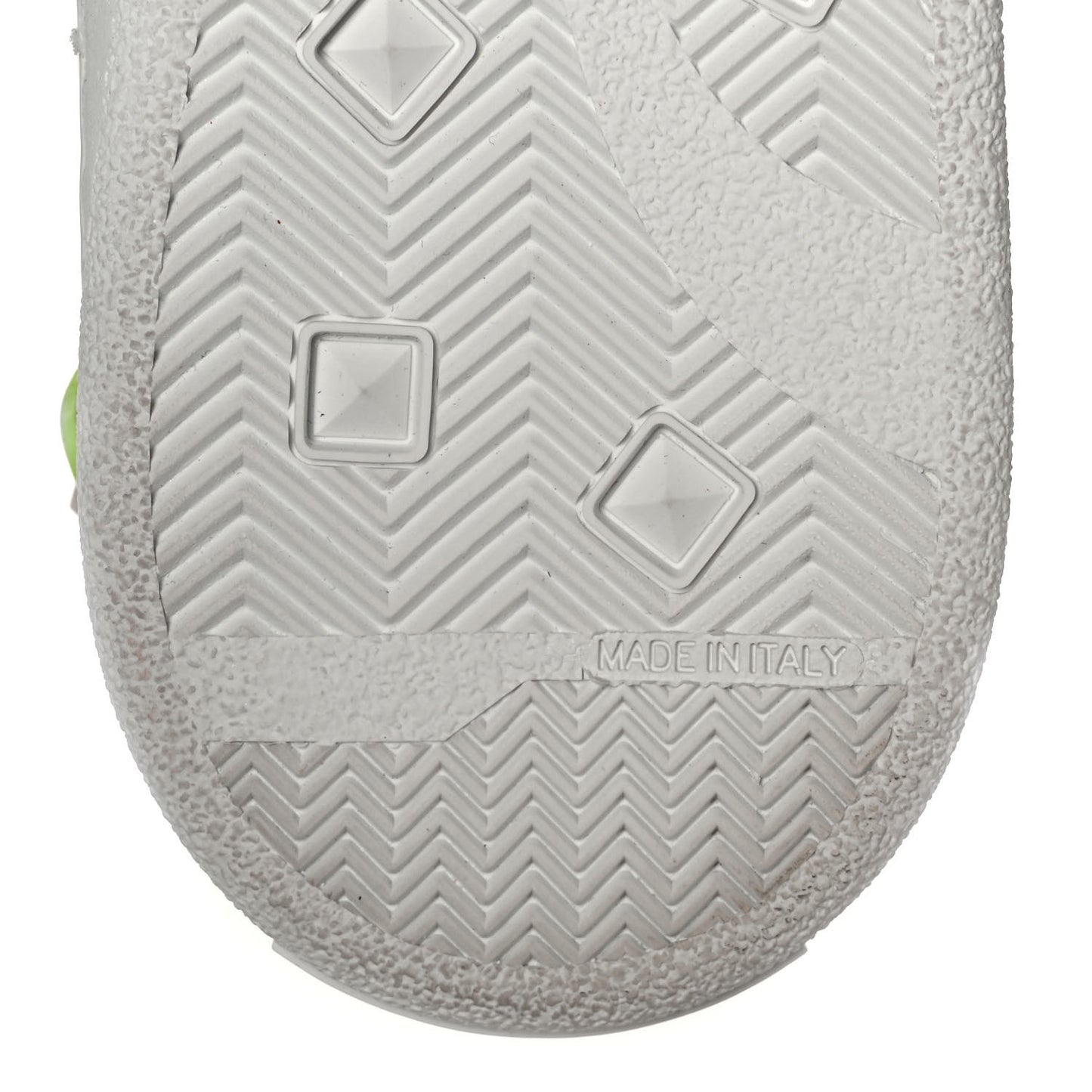 Calfskin Womens Backnet Sneakers 38.5 White Fluo Green