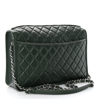 Chanel Aged Calfskin Quilted Large Working Vibe Camera Case Khaki 3 of 10