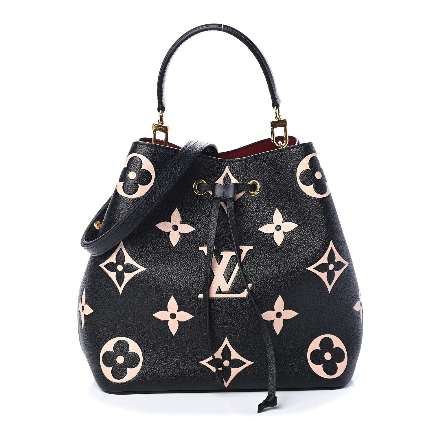 Louis Vuitton Empreinte Monogram Giant Neonoe MM Black Beige 3 of 14