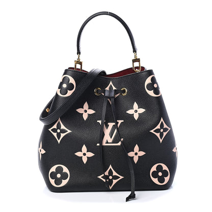 Louis Vuitton Empreinte Monogram Giant Neonoe MM Black Beige 3 of 14