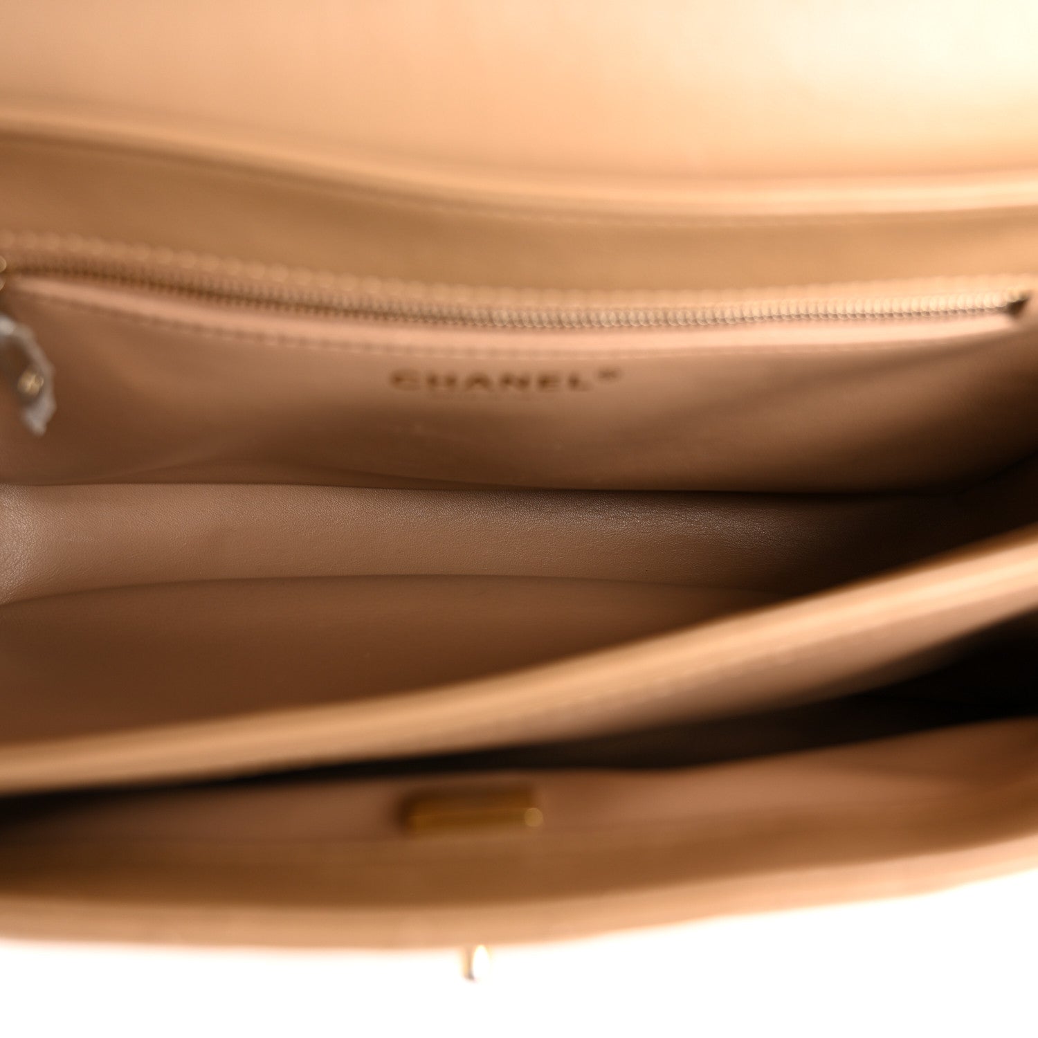 Chanel Lambskin Quilted Medium Trendy CC Flap Dual Handle Bag Camel 5 of 11