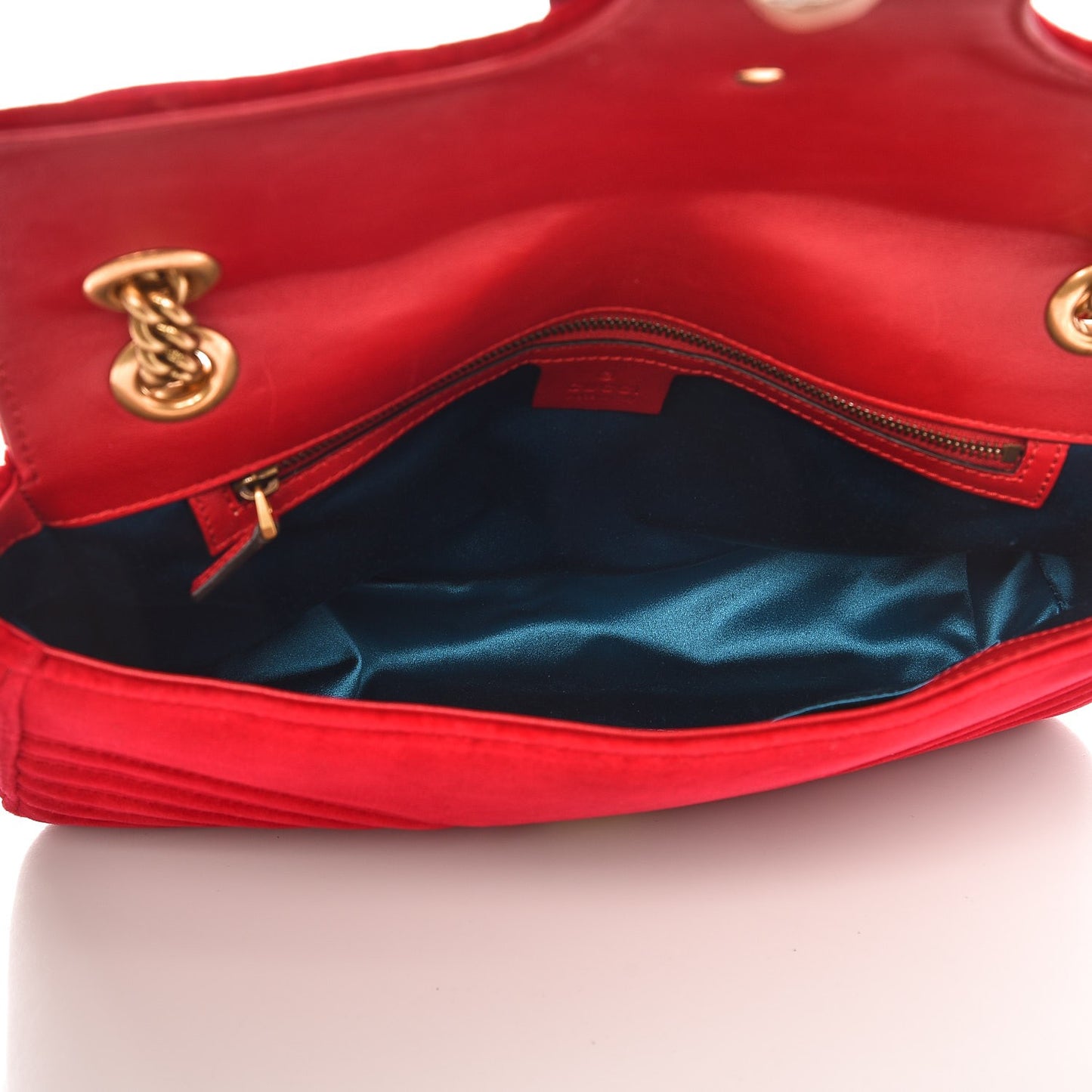Velvet Matelasse Medium GG Marmont Shoulder Bag Hibiscus Red