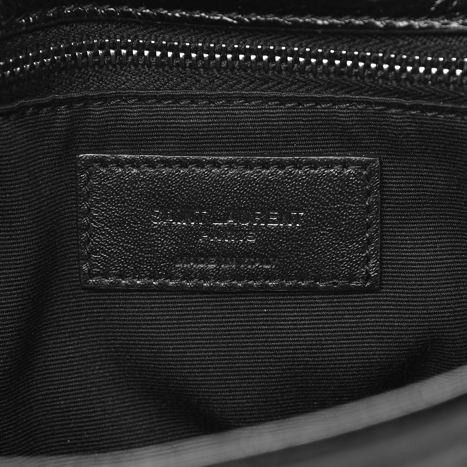 Saint Laurent Crinkled Calfskin Matelasse Monogram Medium Niki Chain Satchel Black 6 of 12