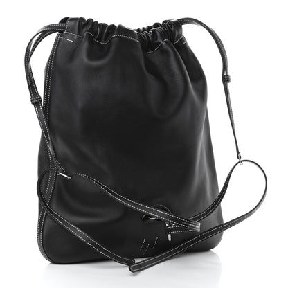 Hermes Cheri Calfskin Bridado Backpack Black 3 of 11