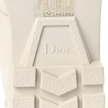 Christian Dior Brushed Calfskin Rubber Perforated Dioriron Derby Flat Shoes 37.5 Off White 7 of 10