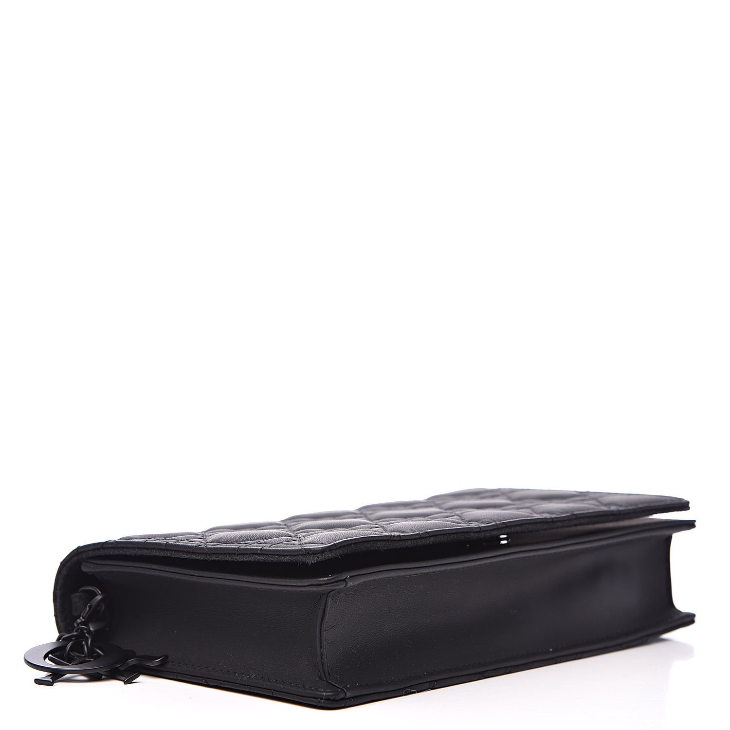 Christian Dior Ultra Matte Calfskin Cannage Lady Dior Clutch Black 4 of 11