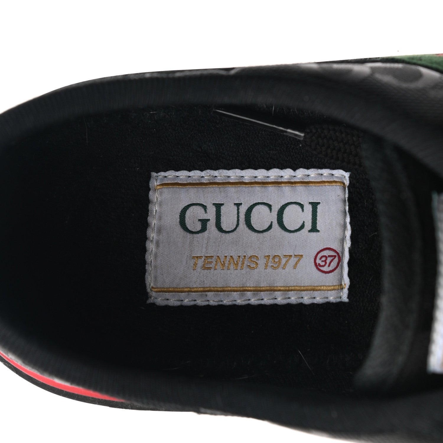 Gucci Econyl Nylon Web Monogram Off The Grid Womens 1977 Tennis Sneakers 37 Black 6 of 9