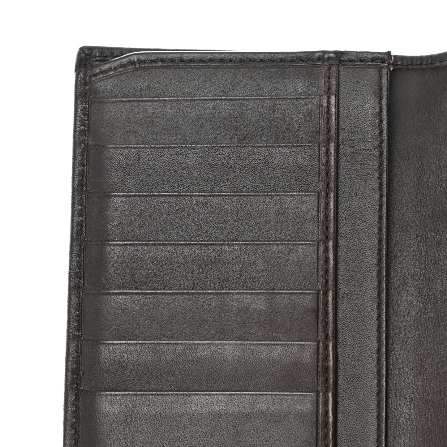 Monogram Calfskin Ladies Web Continental Wallet Beige Ebony Cocoa