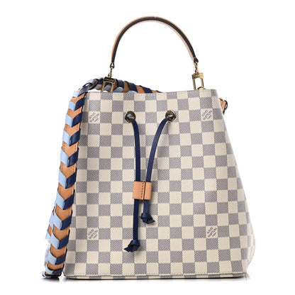 Louis Vuitton Damier Azur Braided Neonoe MM Blue 1 of 11