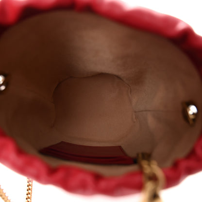 Gucci Calfskin Matelasse Mini GG Marmont 2.0 Bucket Bag Hibiscus Red 5 of 10
