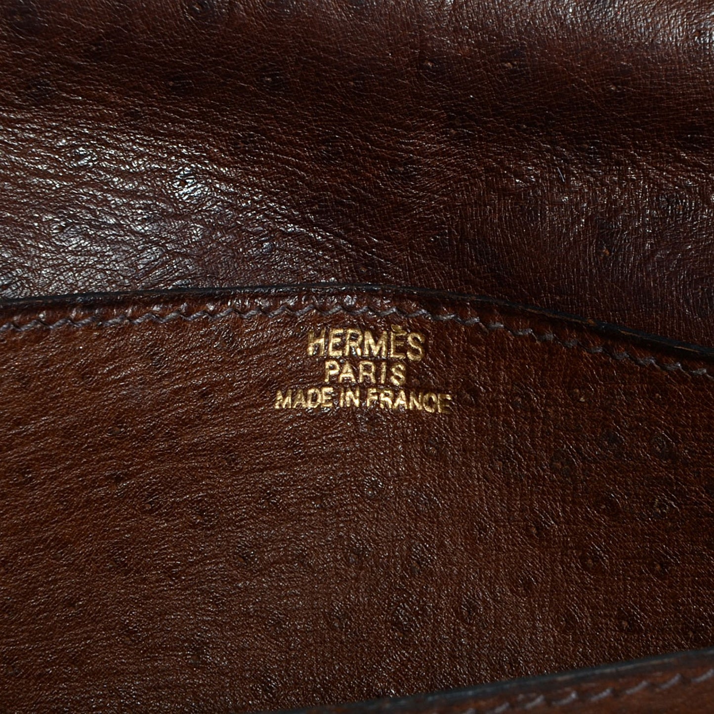 Ostrich Bearn Wallet Chocolate