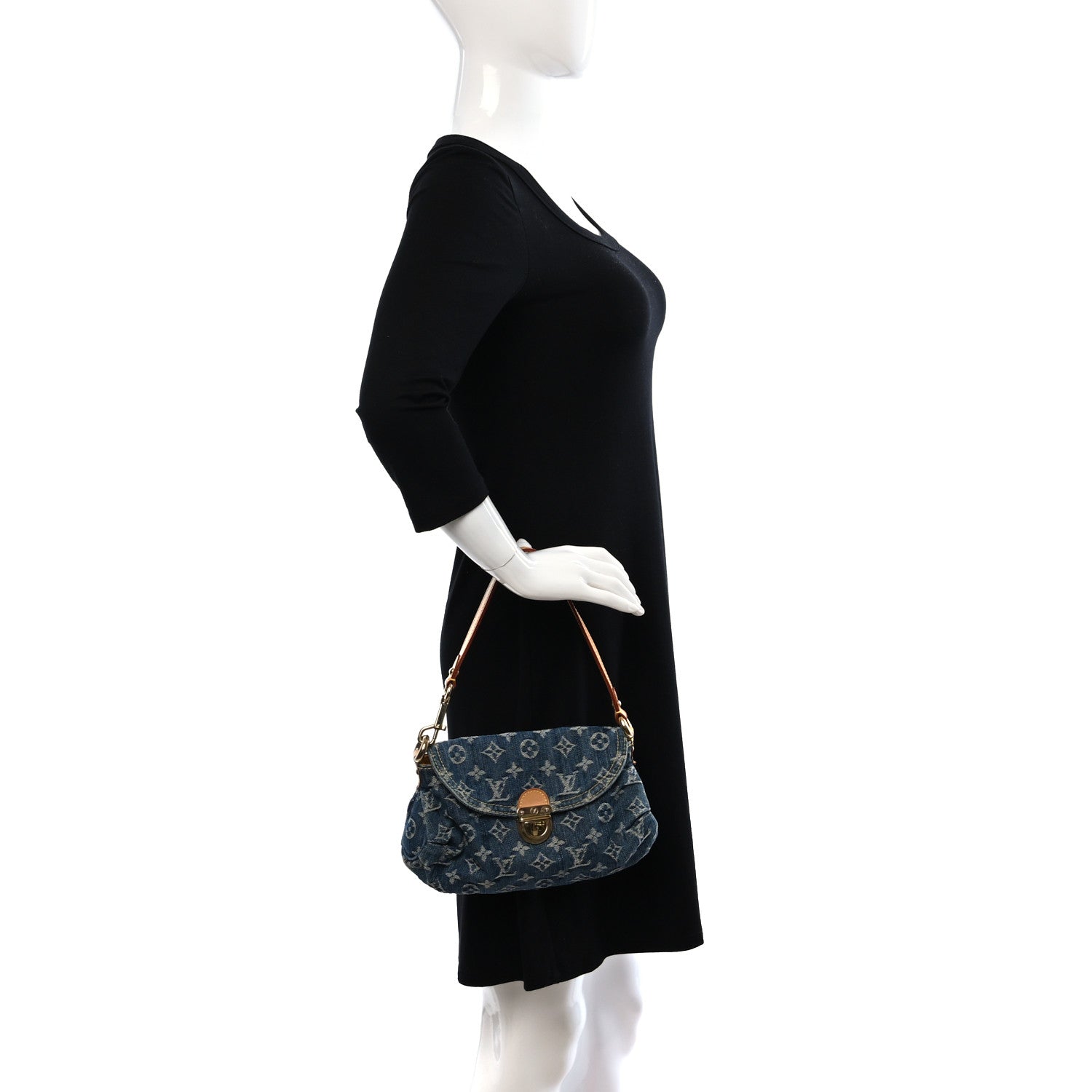 Louis Vuitton Monogram Denim Mini Pleaty Blue 2 of 8