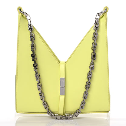 Givenchy Box Calfskin Mini Cut Out Shoulder Bag Neon Yellow 2 of 12