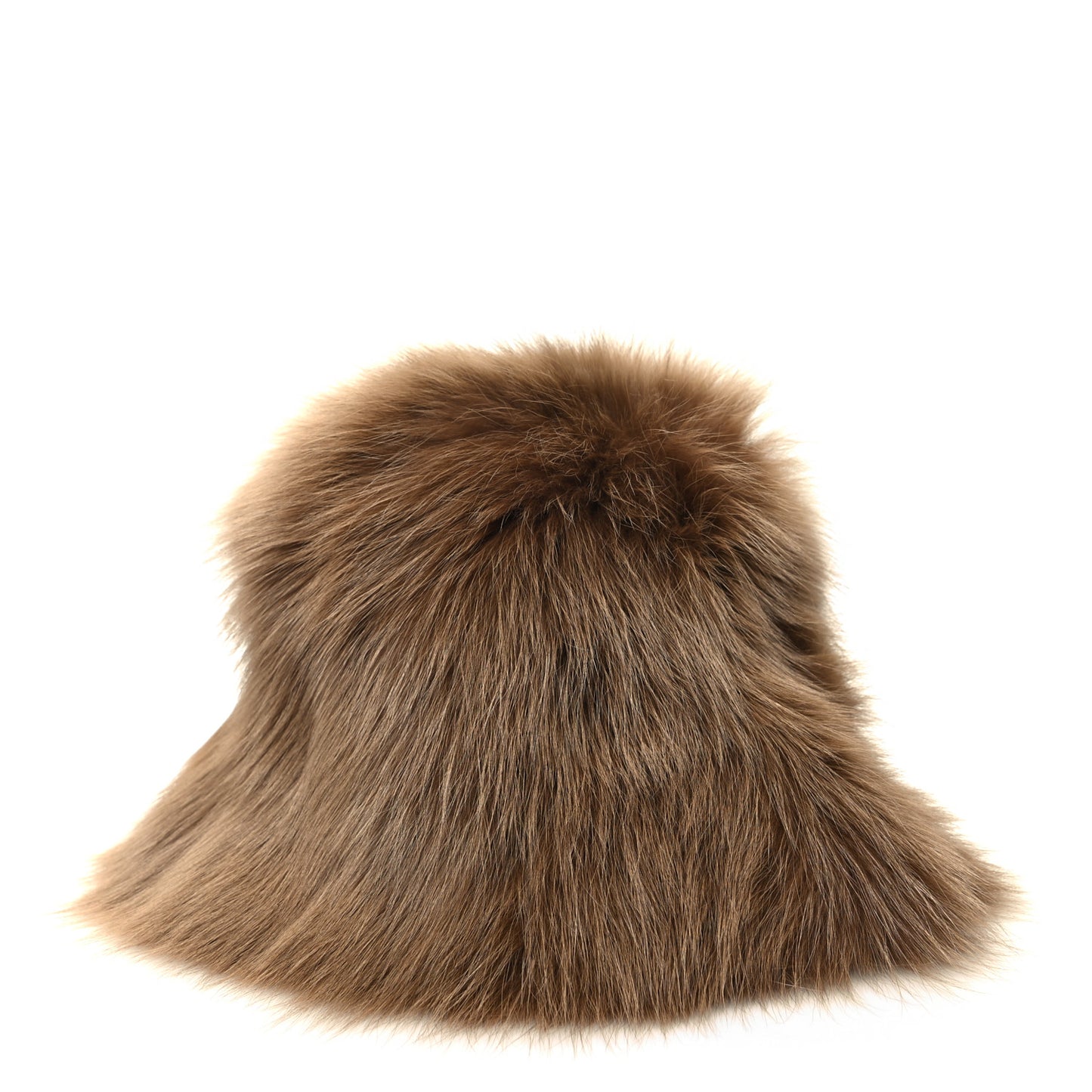 Fox Fur Bucket Hat M Brown