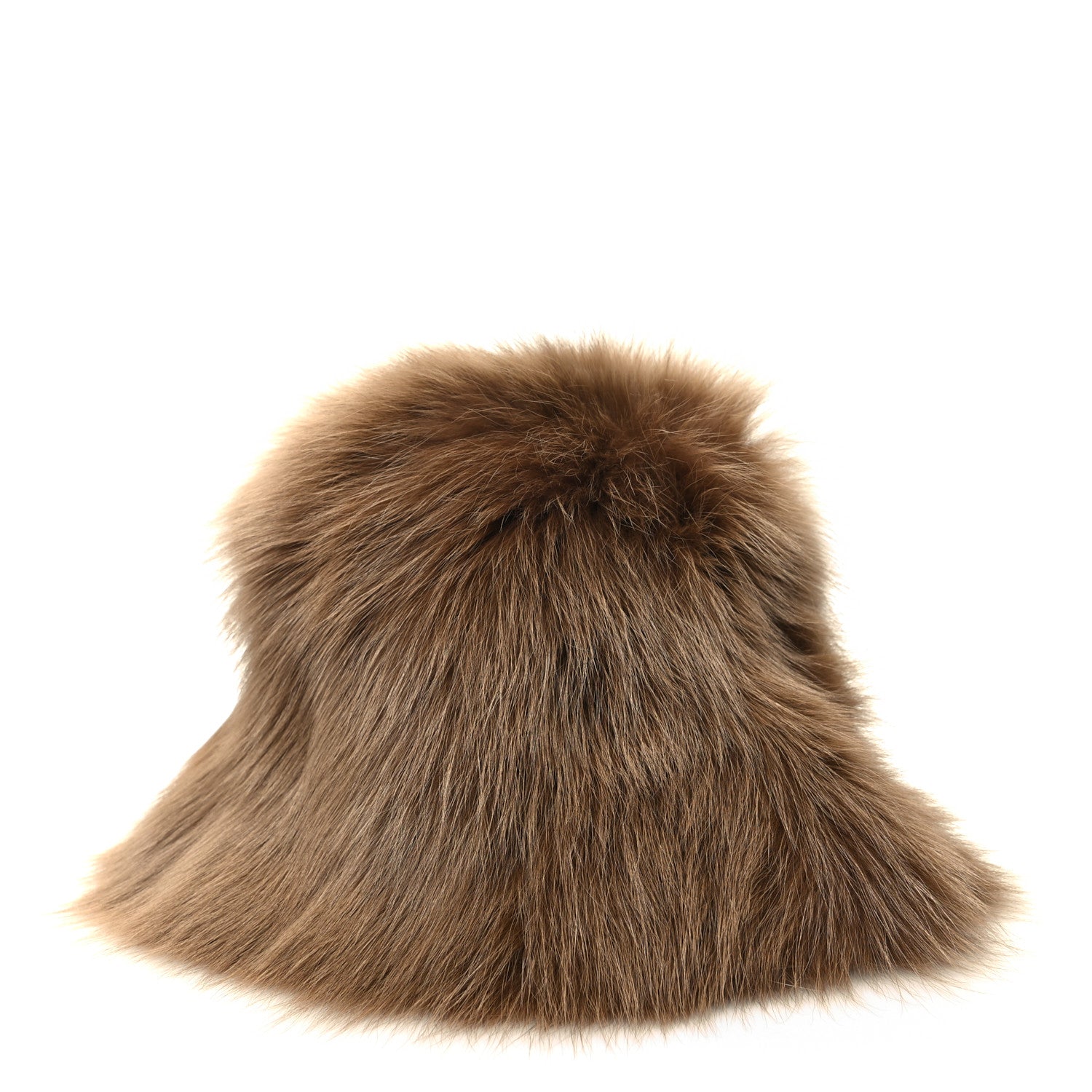 Fendi Fox Fur Bucket Hat M Brown 1 of 7
