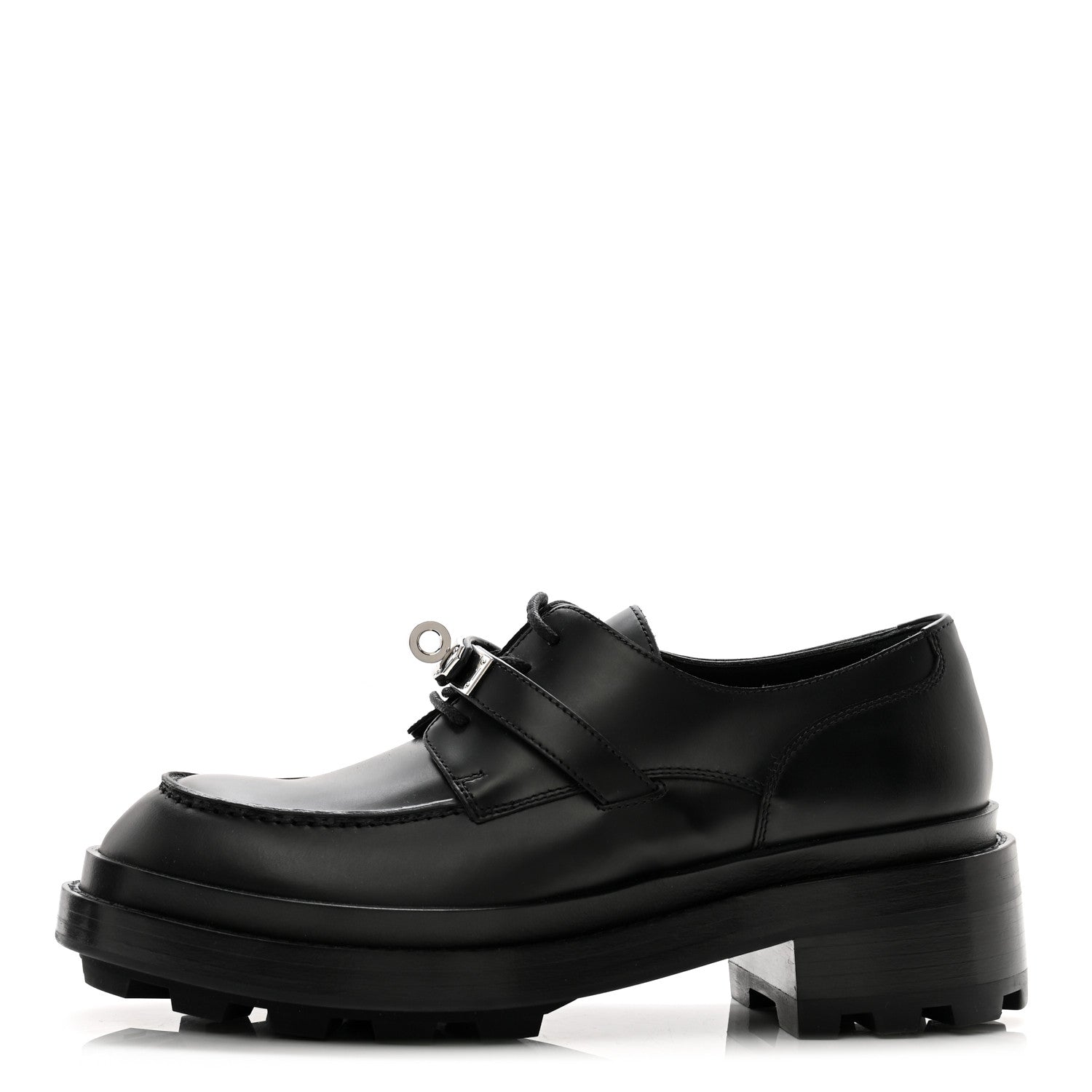Hermes Glossed Calfskin First Oxford 36 Black 1 of 9