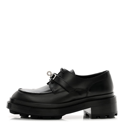 Hermes Glossed Calfskin First Oxford 36 Black 1 of 9