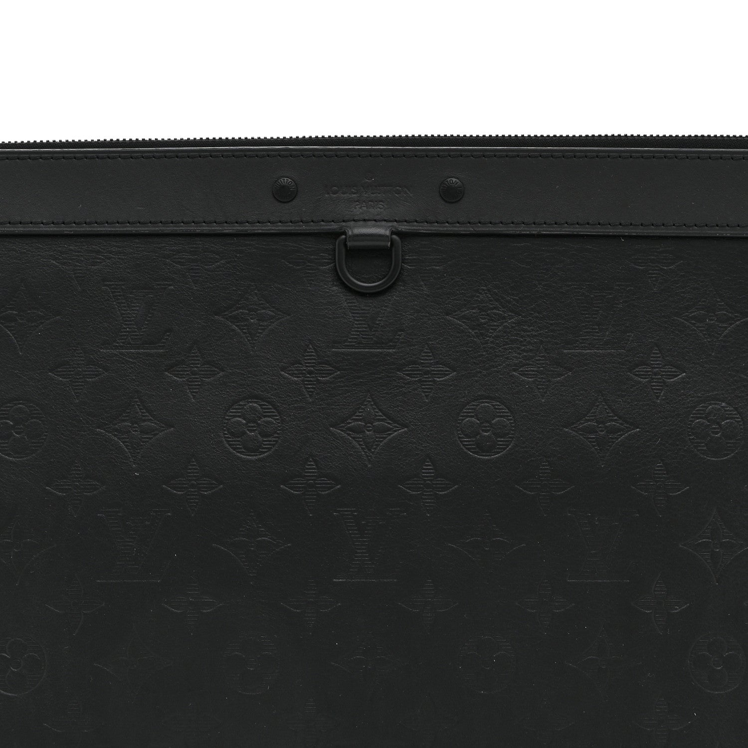 Louis Vuitton Calfskin Monogram Shadow Discovery Pochette Black 8 of 10