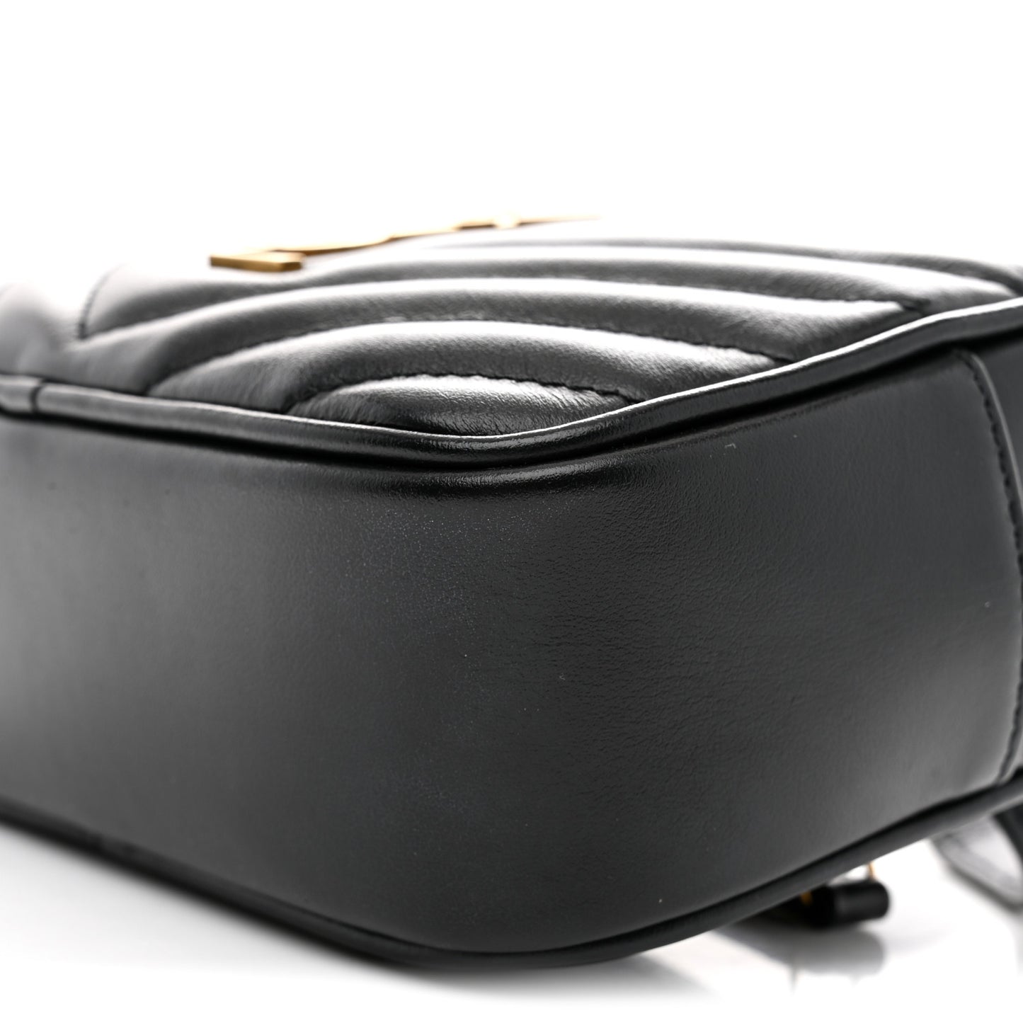 Calfskin Matelasse Monogram Lou Belt Bag Black