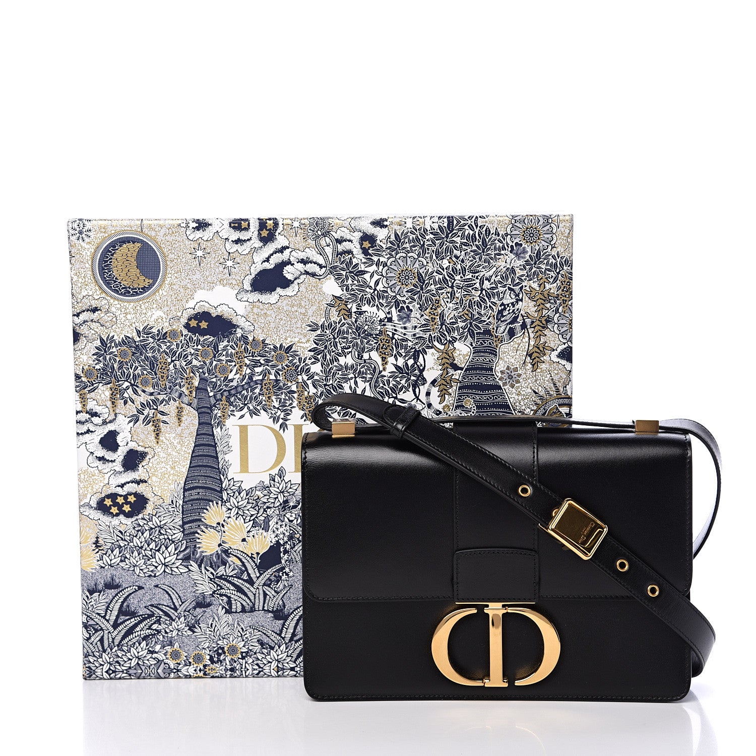 Christian Dior Smooth Calfskin 30 Montaigne Flap Bag Black 9 of 9