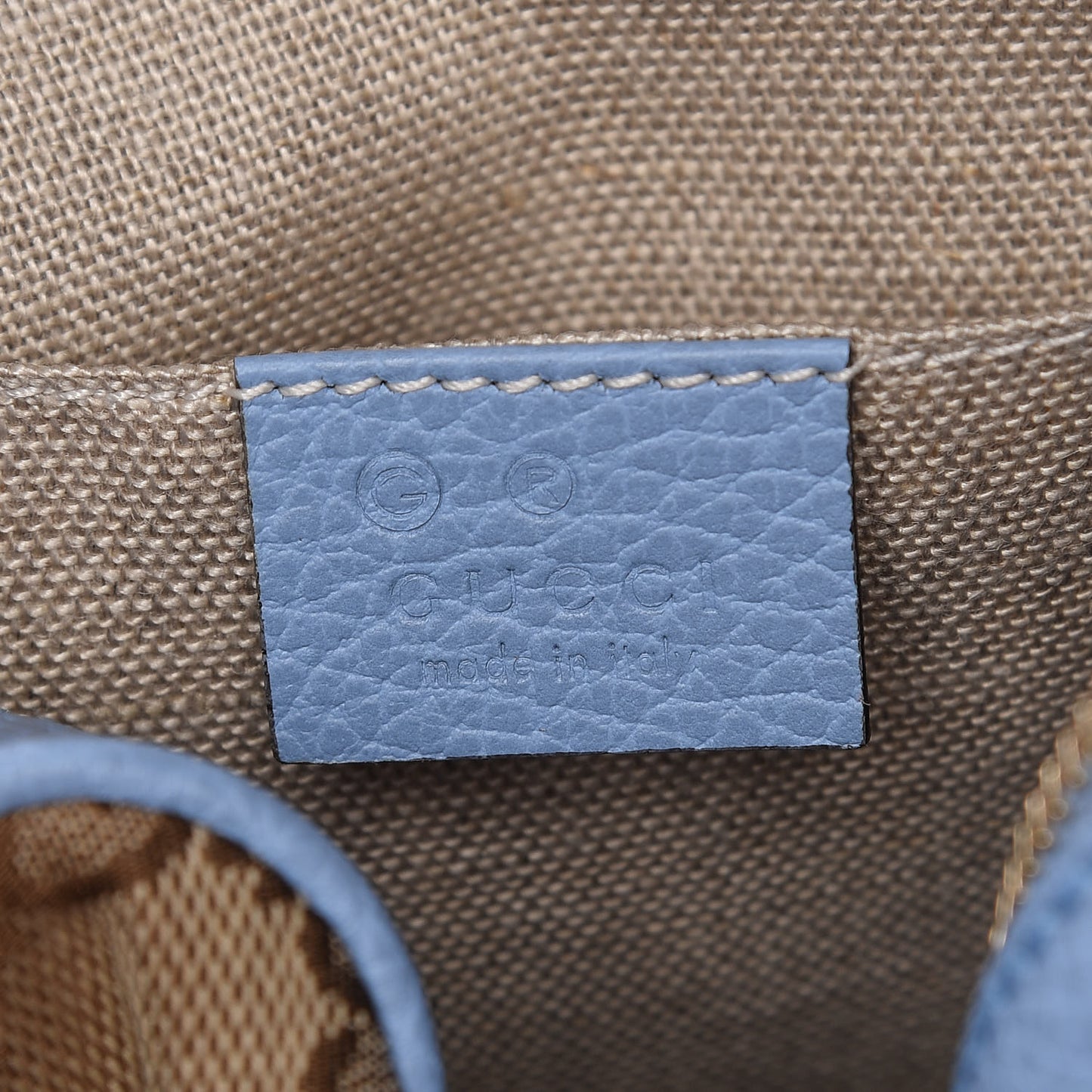Monogram Mini Bree Messenger Bag Beige Mineral Blue