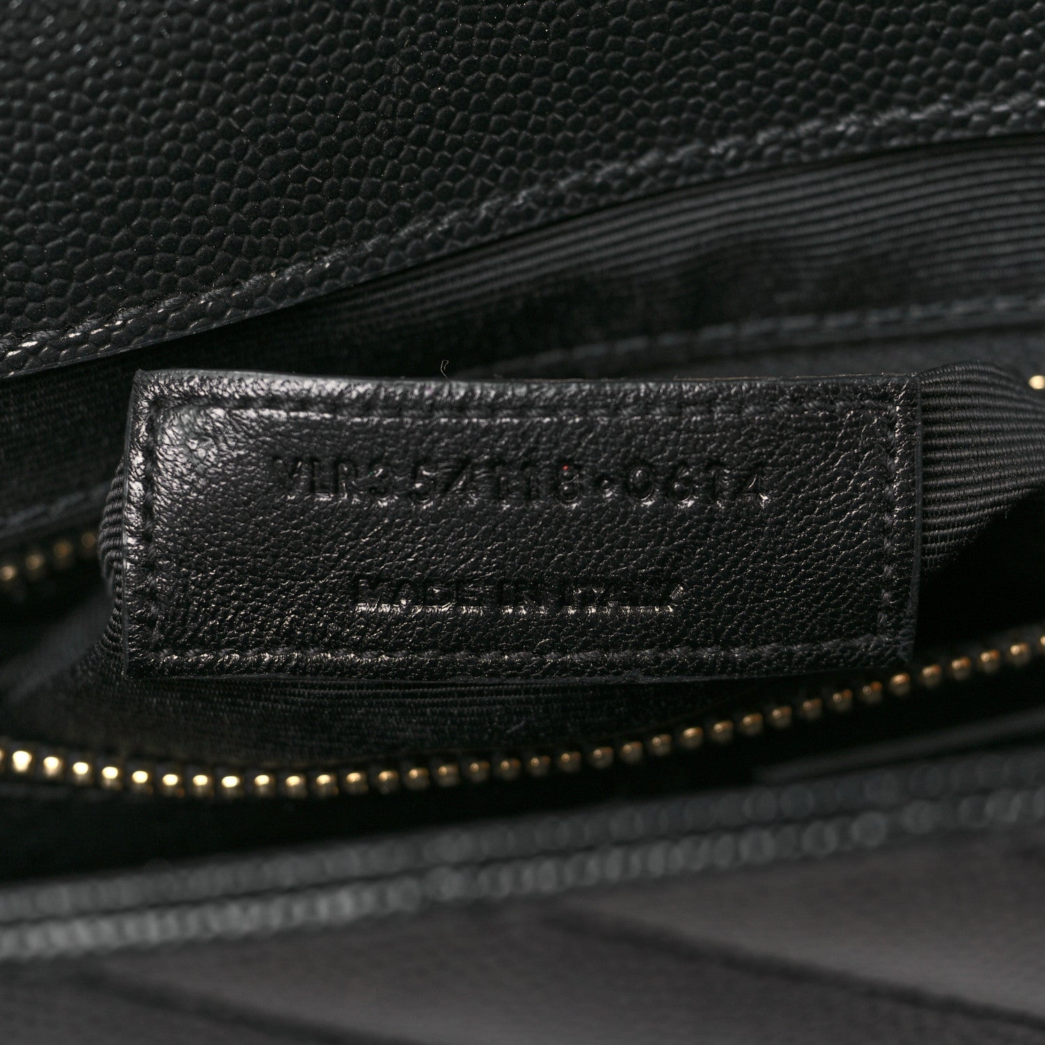 Saint Laurent Grain De Poudre Matelasse Chevron Large Monogram Satchel Black 7 of 9