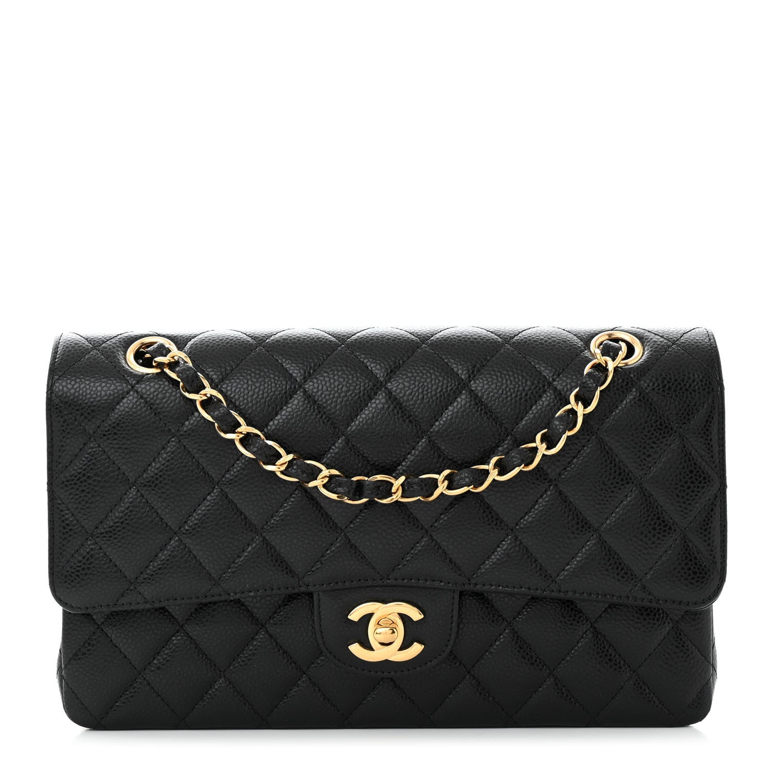 Chanel Caviar Quilted Medium Double Flap Black 1 of 11