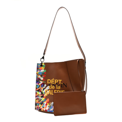 Lanvin X Gallery Dept. Calfskin Medium Hook Bag Camel Multicolor 8 of 10