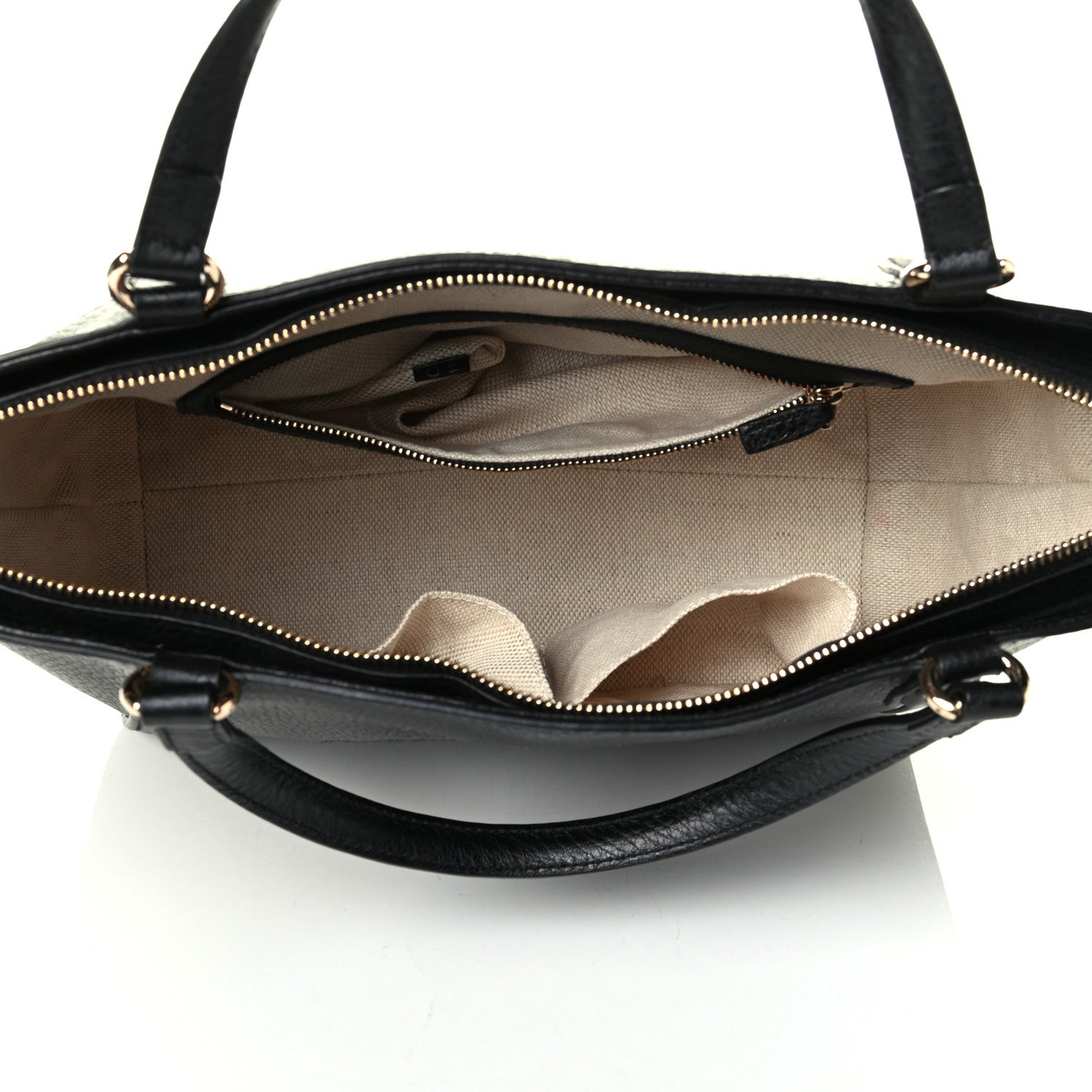 Gucci Pebbled Calfskin Small Soho Top Handle Bag Black 4 of 7