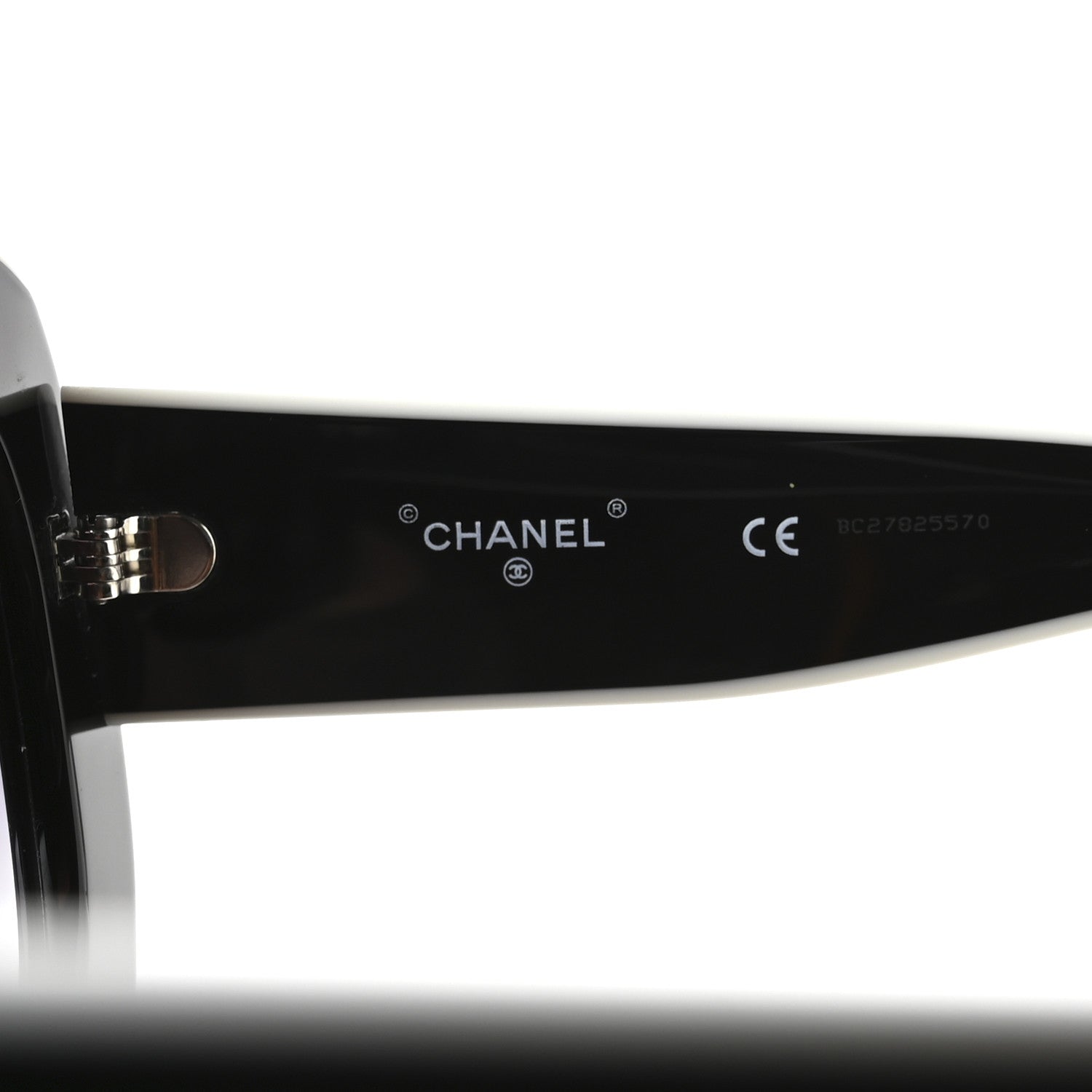 Chanel Acetate Sunglasses 71414 Black White 5 of 8