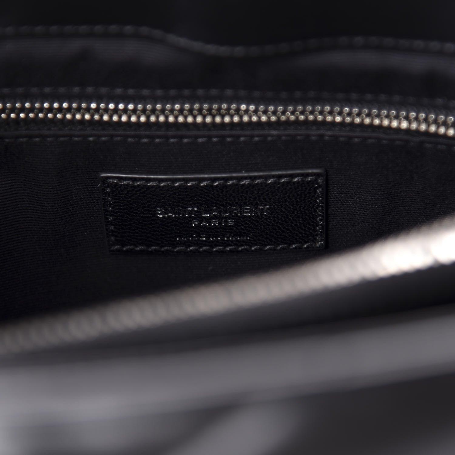 Saint Laurent Calfskin Y Quilted Monogram Medium Loulou Chain Satchel Black 9 of 11