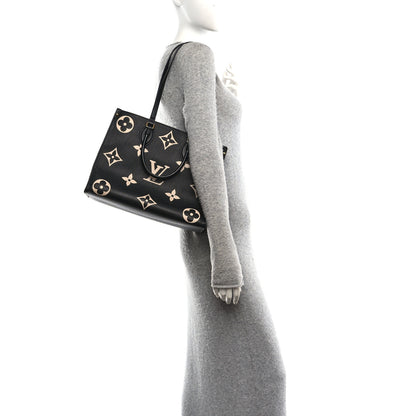 Louis Vuitton Empreinte Monogram Giant Onthego MM Black Beige 2 of 9