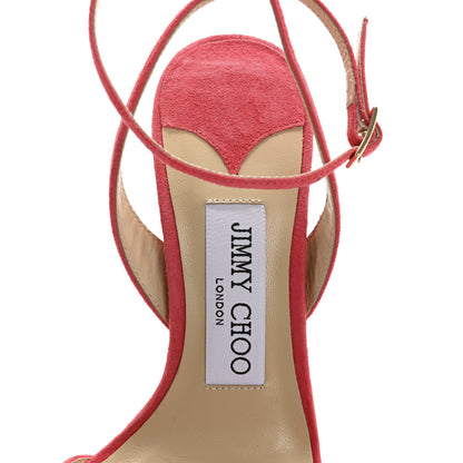 Jimmy Choo Suede Dielle 100 Mule Pumps 35 Coral 7 of 10