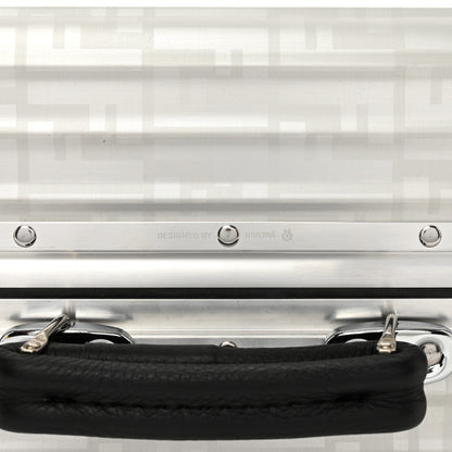 Fendi X RIMOWA Aluminum FF Print Roll Away Carry On Luggage Silver 9 of 10