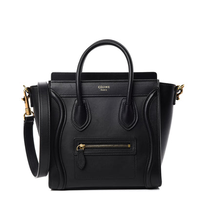 Celine Smooth Calfskin Nano Luggage Black 1 of 10