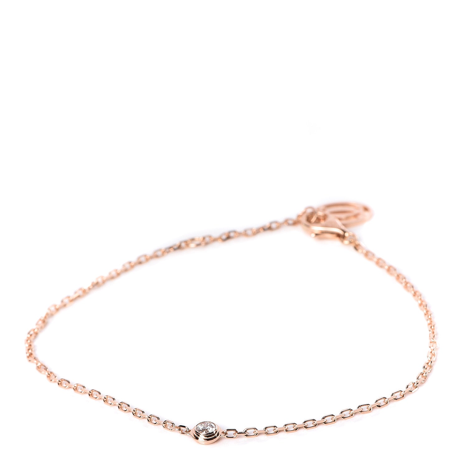 Cartier 18K Pink Gold Diamond SM D'Amour Bracelet 1 of 6