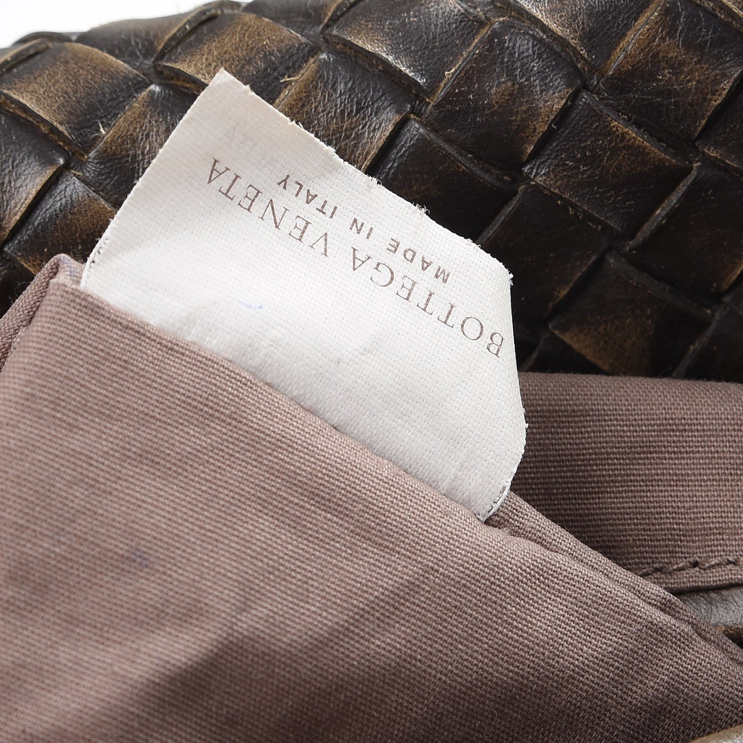 Nappa Intrecciato Satchel Ebano