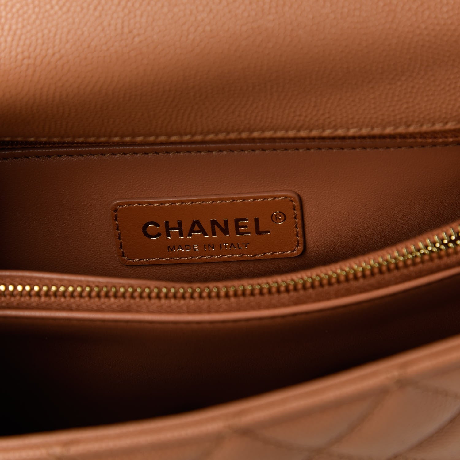 Chanel Caviar Quilted Small Coco Handle Flap Brown 8 of 11