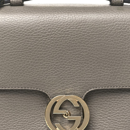 Gucci Dollar Calfskin Interlocking G Top Handle Shoulder Bag Loess 8 of 10