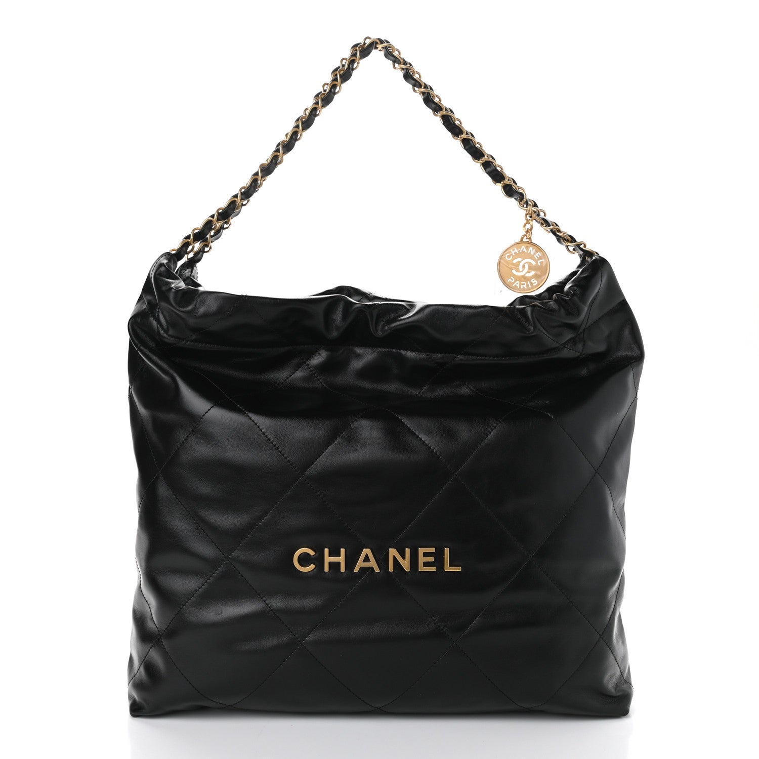 Chanel Shiny Calfskin Quilted Chanel 22 Black 3 of 11