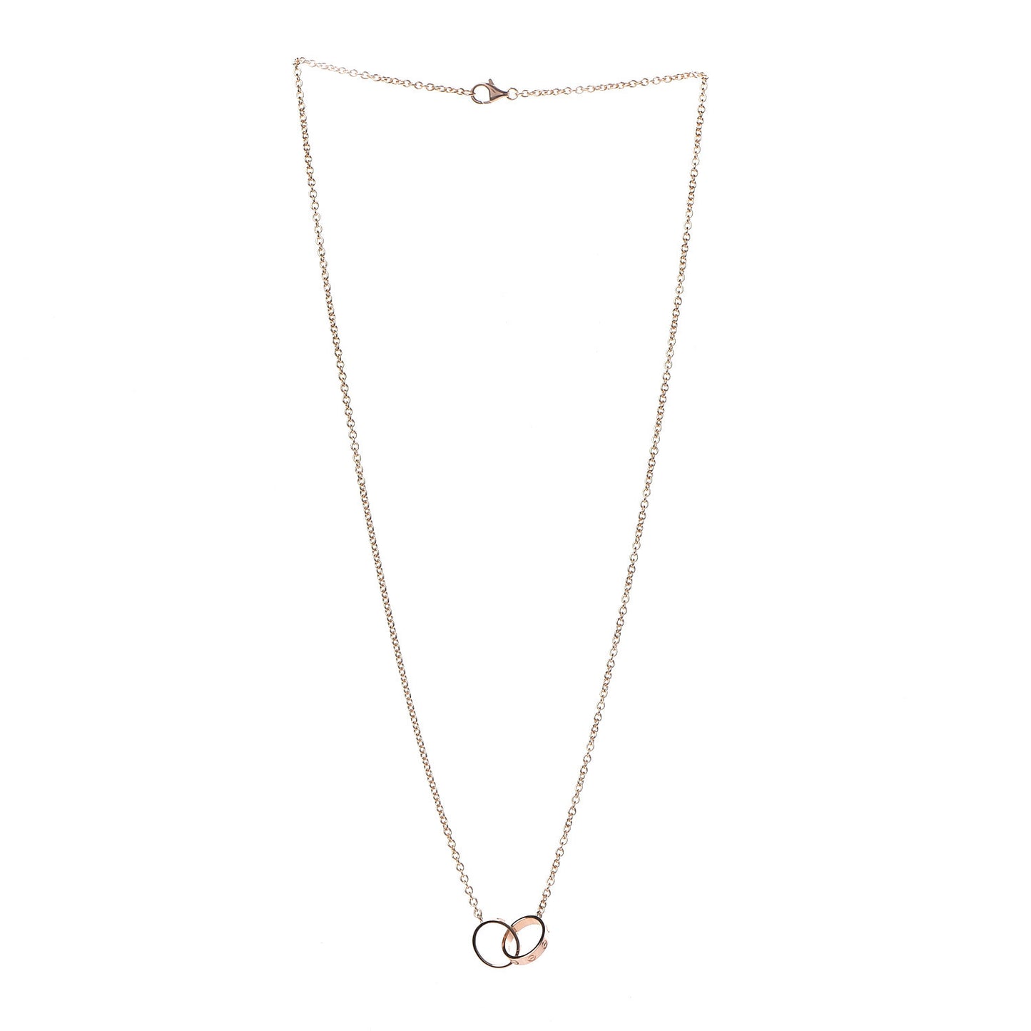 18K Pink Gold Interlocking LOVE Necklace
