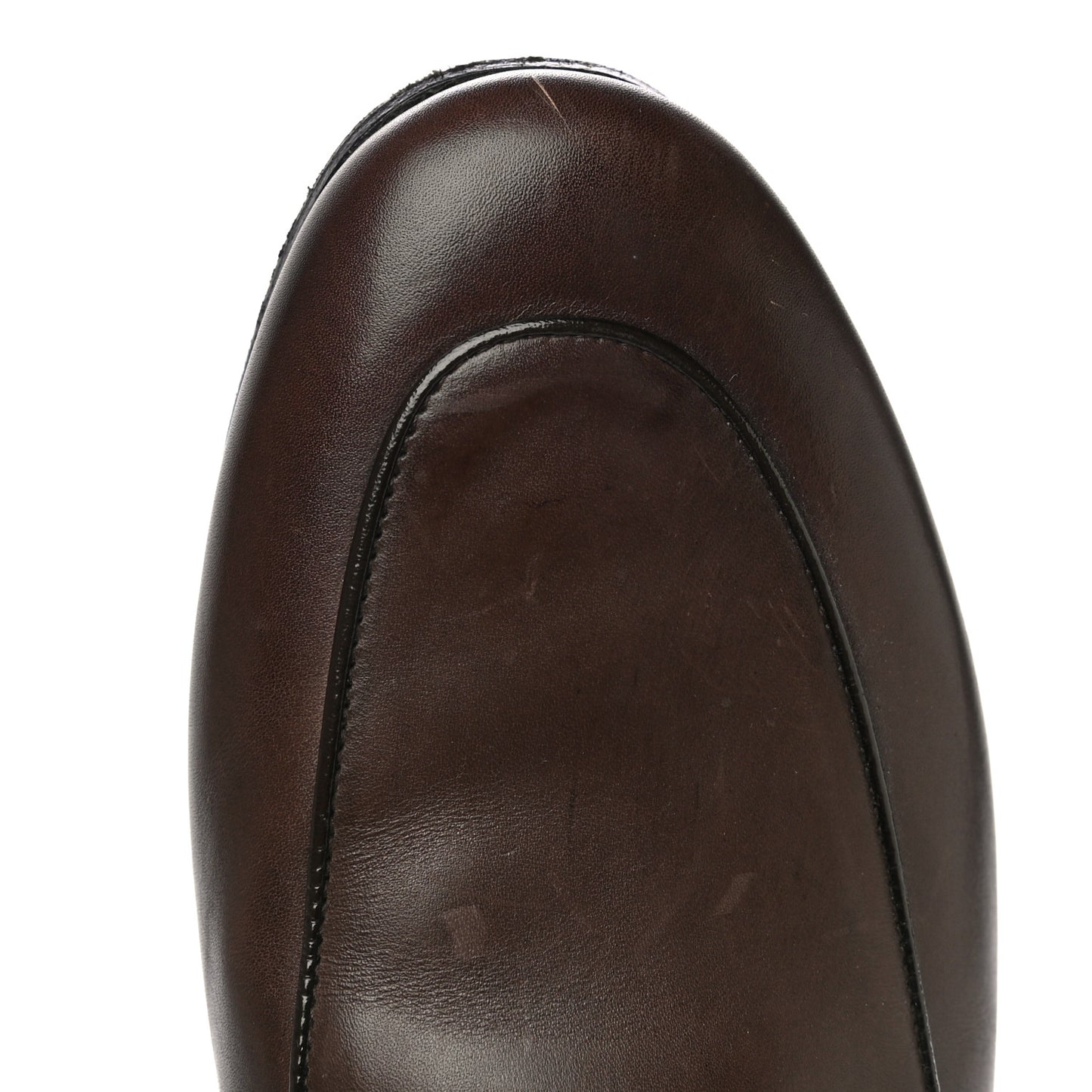 Calfskin Fur Womens Princetown Slippers 36.5 Brown