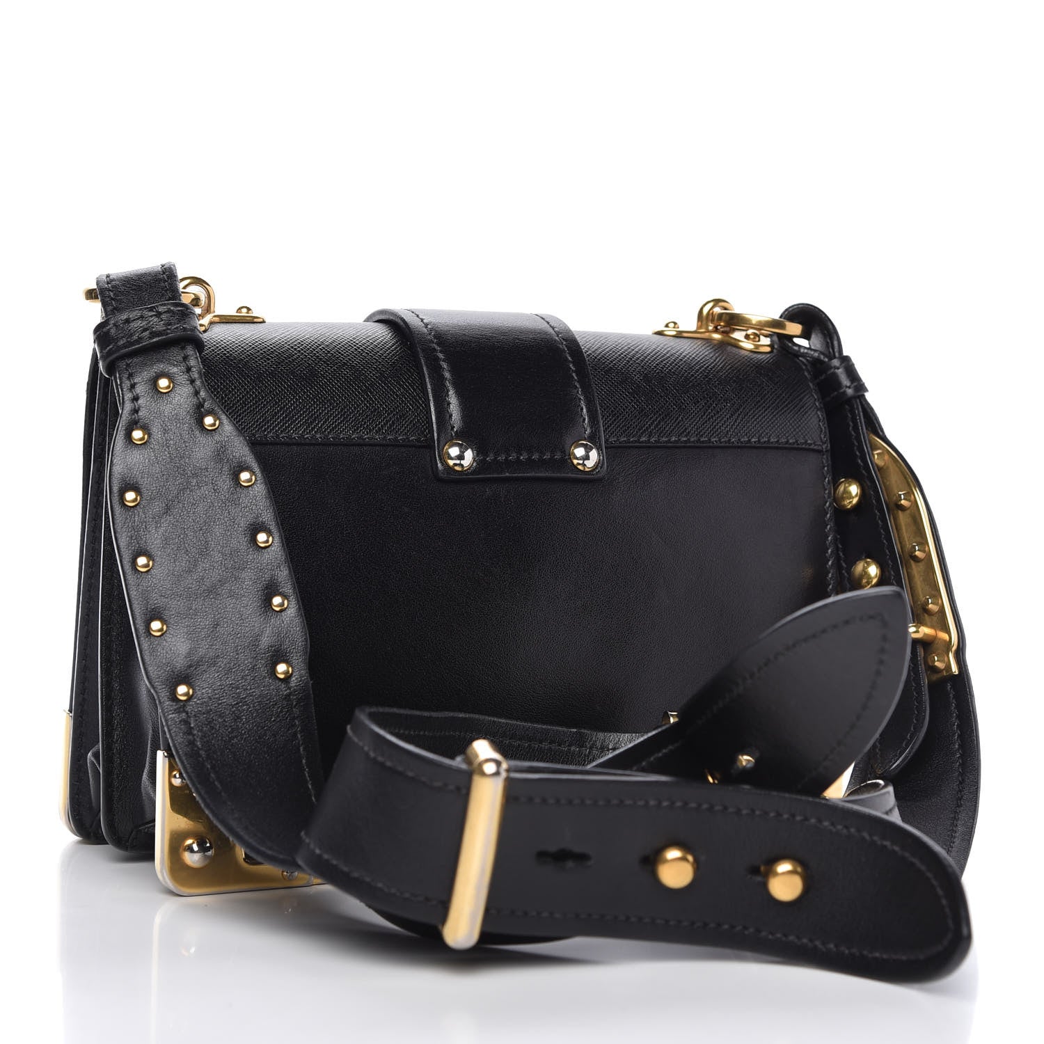 Prada City Calf Saffiano Cahier Bag Black 3 of 9