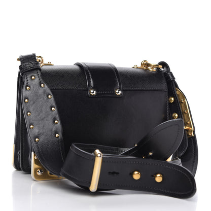 Prada City Calf Saffiano Cahier Bag Black 3 of 9