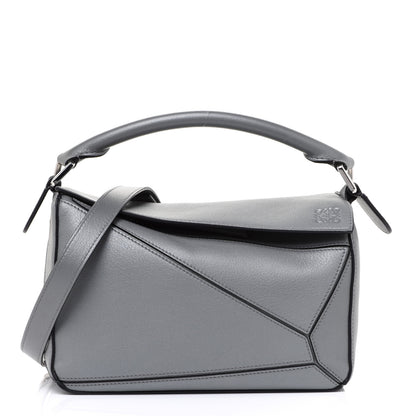 Loewe Calfskin Small Puzzle Bag Gunmetal 1 of 8