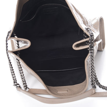 Saint Laurent Crinkled Calfskin Matelasse Monogram Niki Shoulder Bag Light Taupe 5 of 13