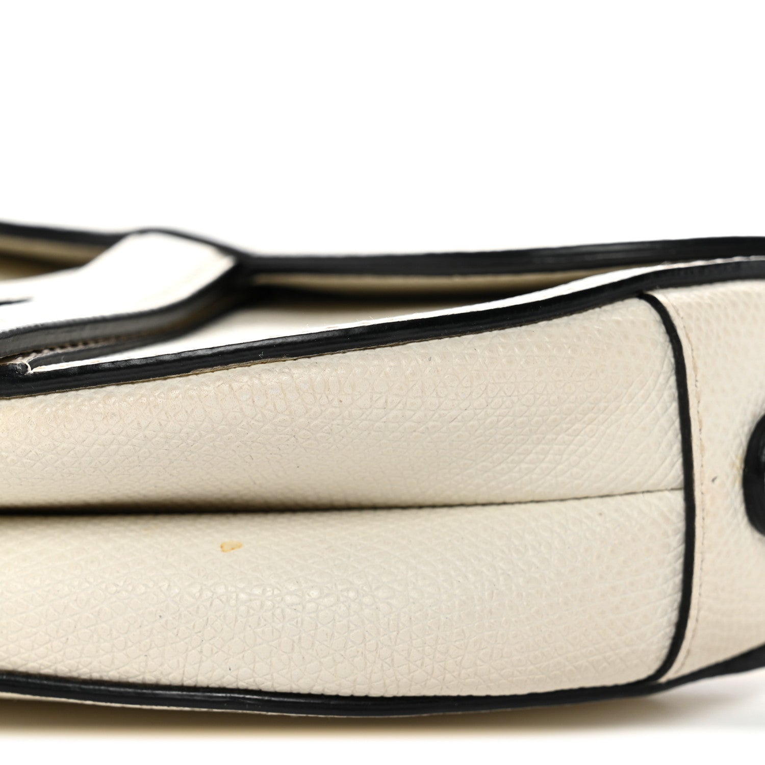 Christian Dior Grained Calfskin Mini Saddle Bag White 10 of 12